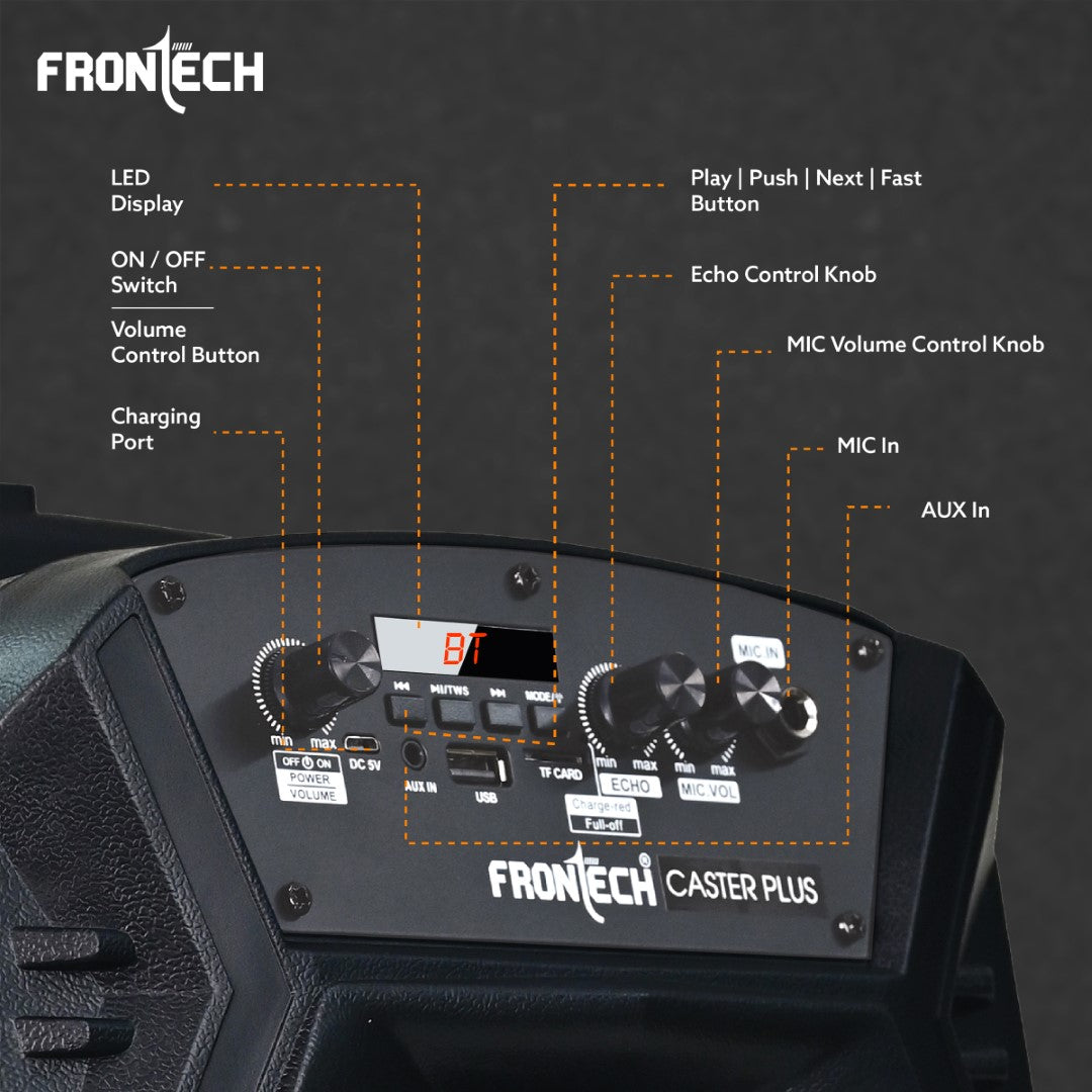Frontech Wireless Bluetooth Trolley Speaker (SW-0209) Frontech Wireless Bluetooth Trolley Speaker (SW-0209)